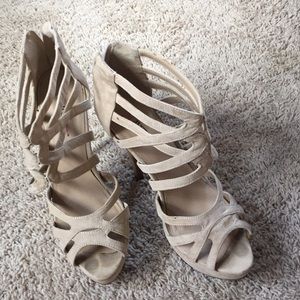 Strappy Just Fab platform heels